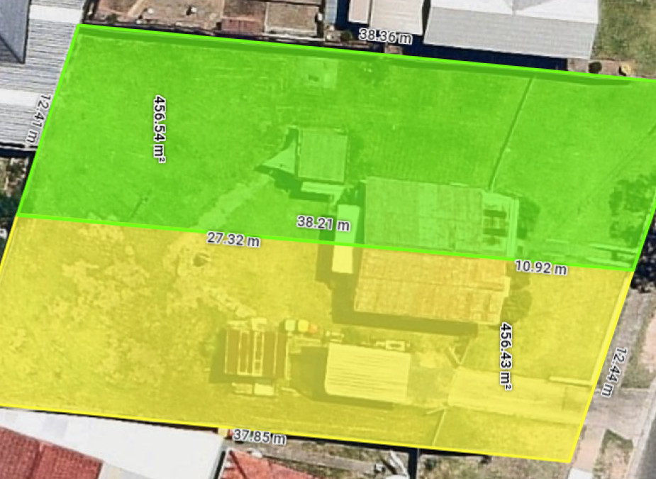 Lot Layout on an aerial image