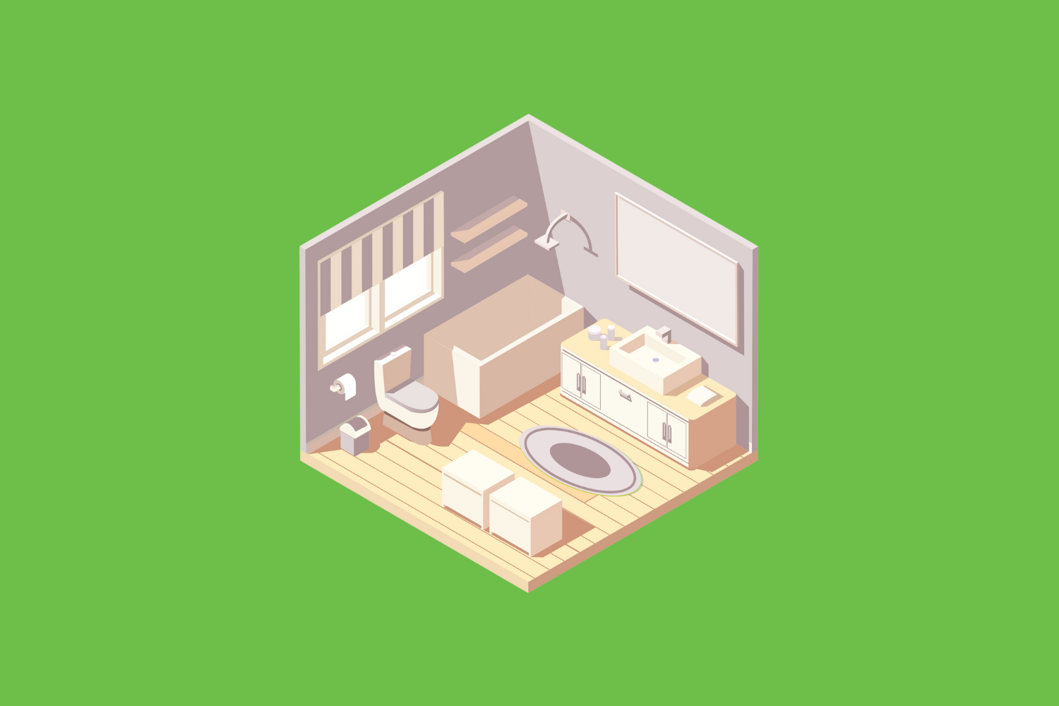 Isometric view of a Bathroom