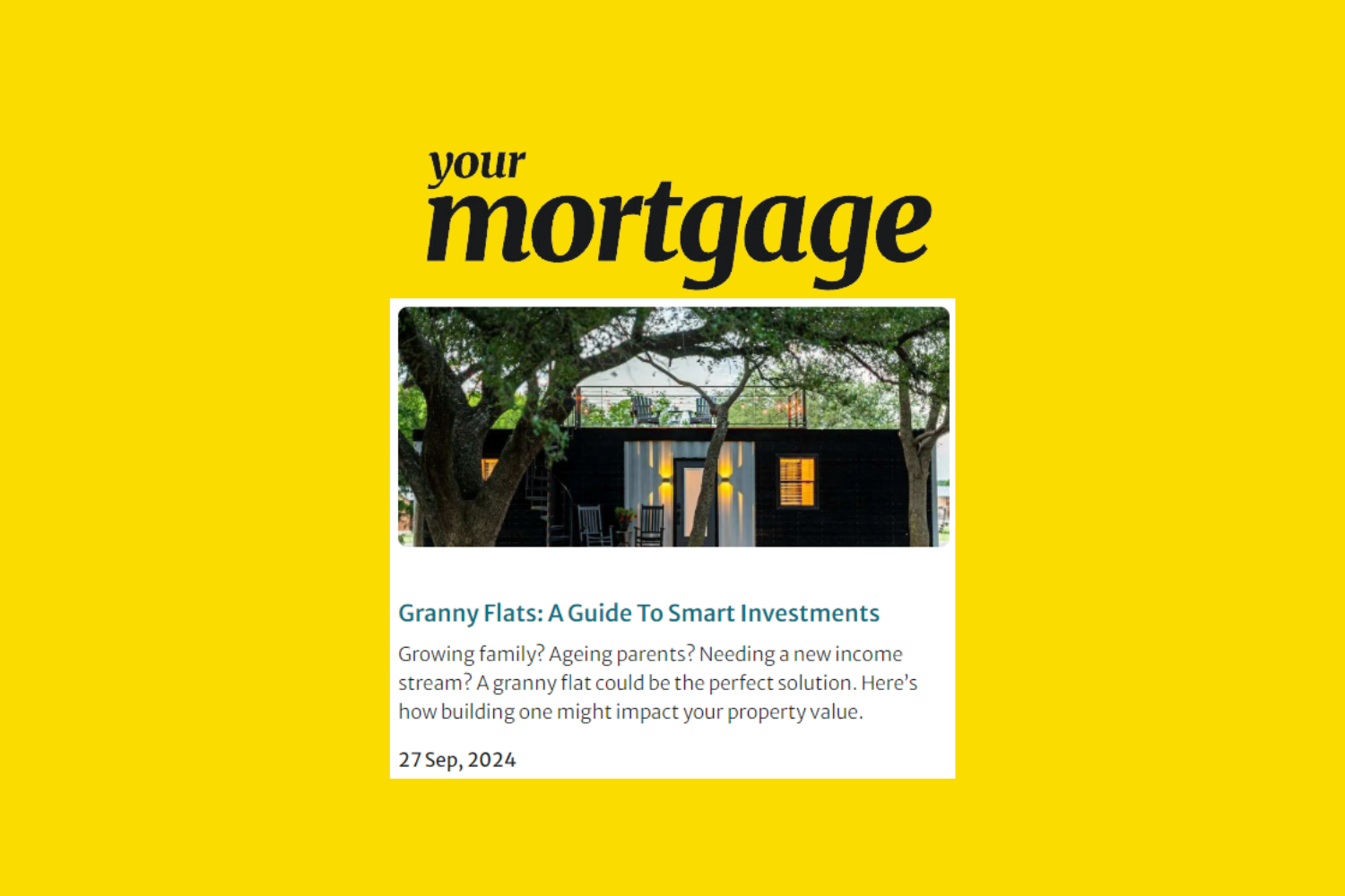 Yourmortgage.com.au Logo and Snippet of Featured article