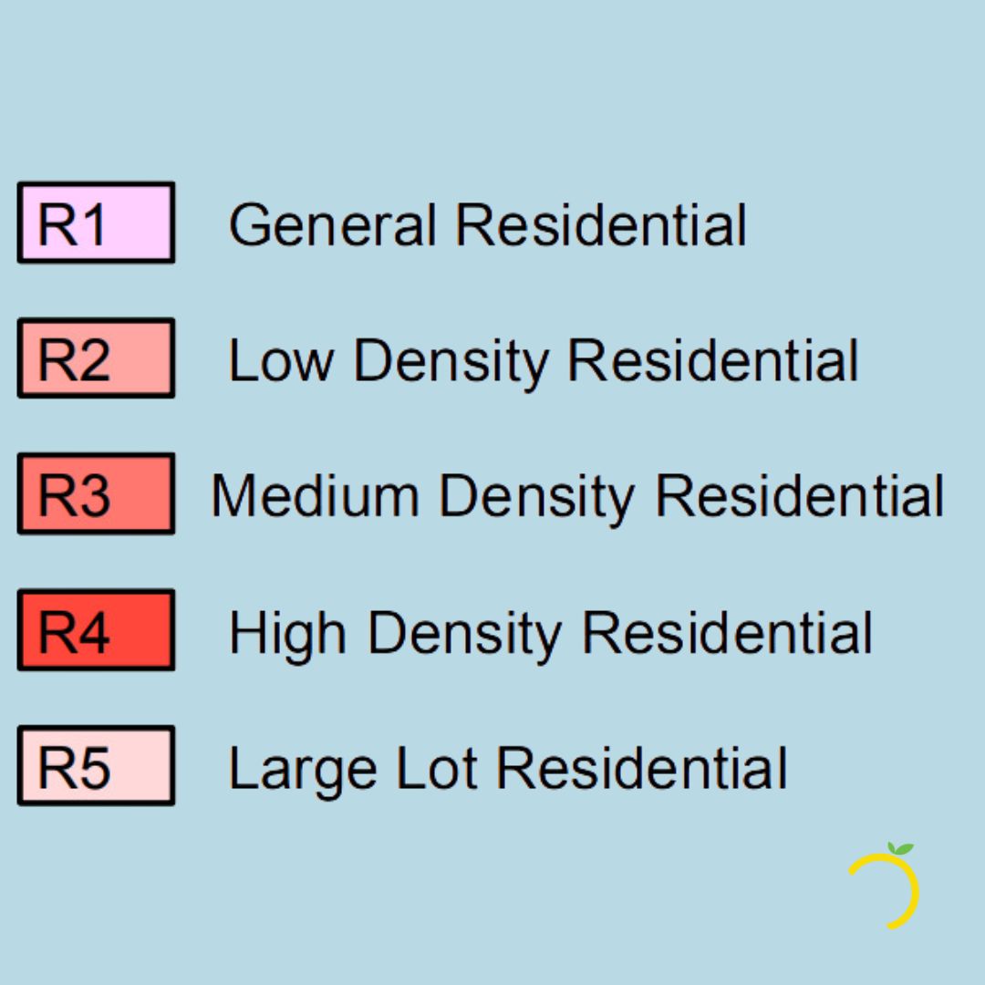 Residential Zoning Map Key